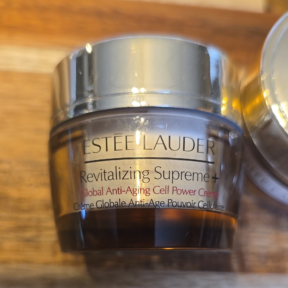 Estee Lauder Revitalizing Supreme+ Cream in brown and silver